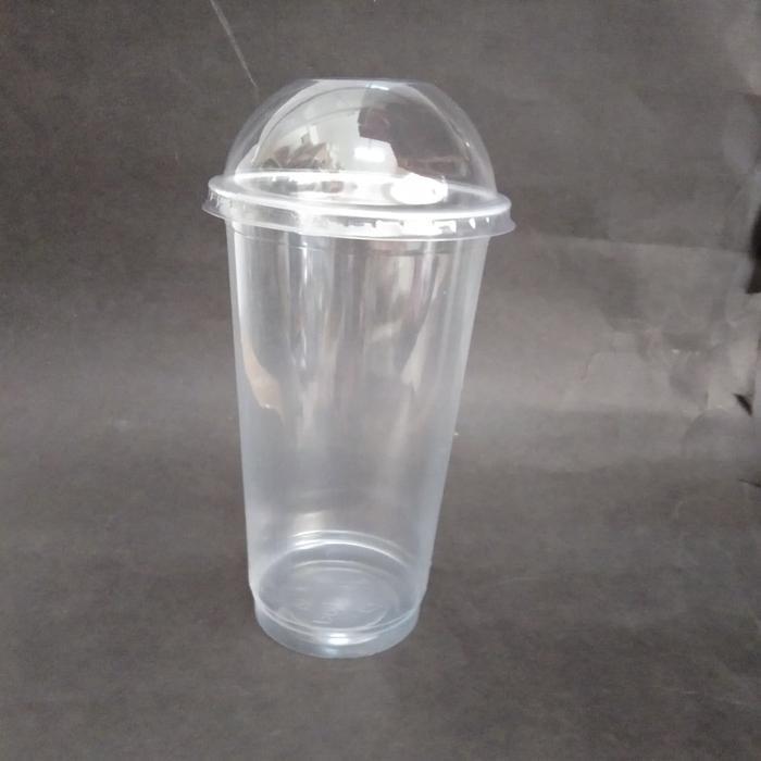 Gelas 22 oz Tutup Cembung Tebal Grosir Plastik