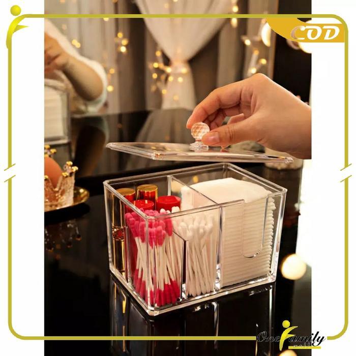 [COD] OFM K13 Kotak Kosmetik Akrilik Rak Tempat Kapas