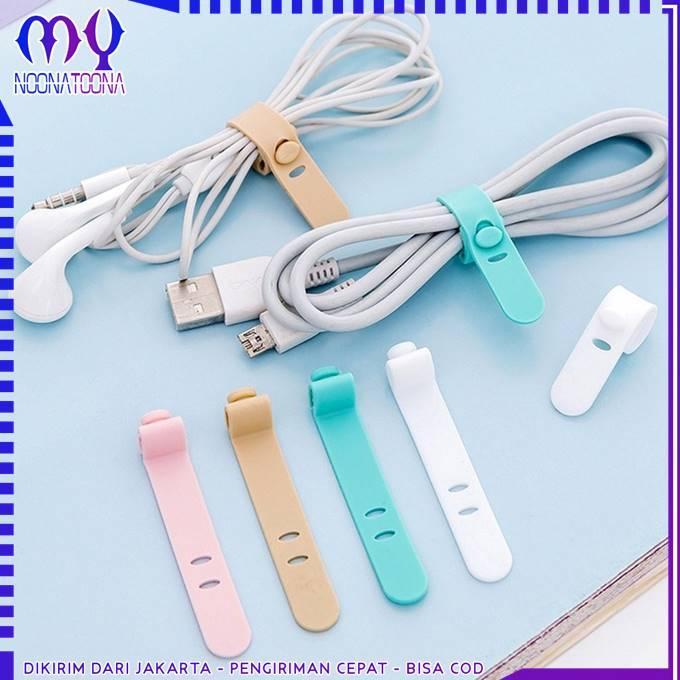 Pengikat Kabel Charger Silicon Kabel Organizer Cord Holder Kabel