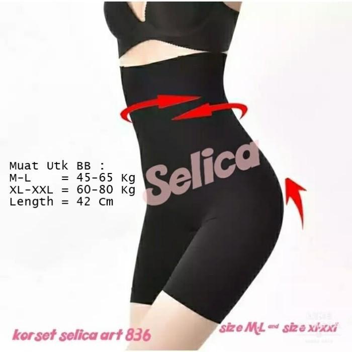 CELANA CD KORSET 836 SEGI 4 KULIT JERUK 4 TULANG NYLON SPANDEX TEBAL