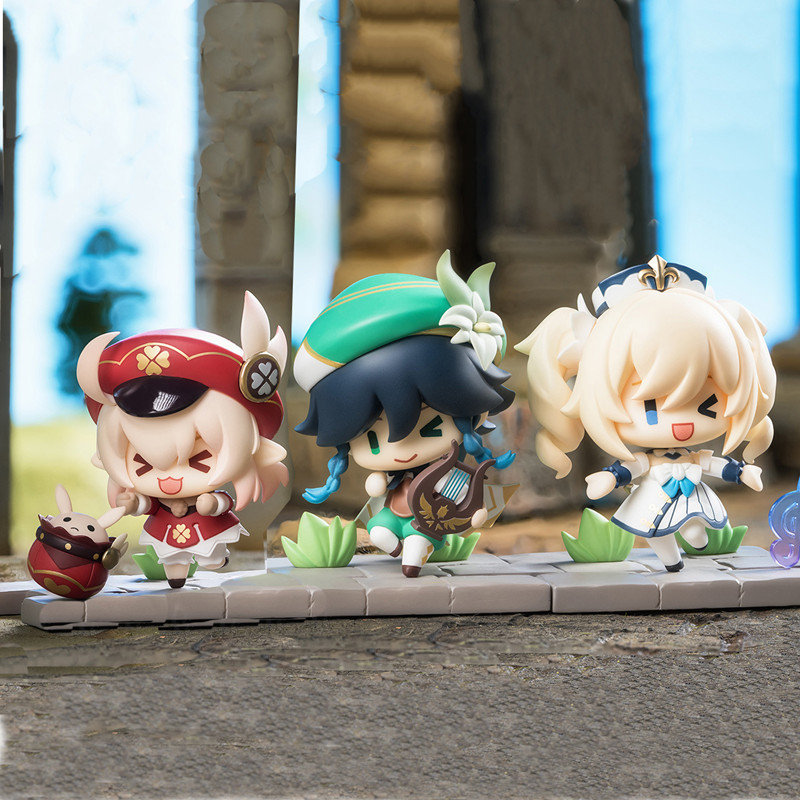 Hot Anime Game Genshin Impact Action Figure Kawaii Klee Paimon Keqing Amber Mona Figma Figurine