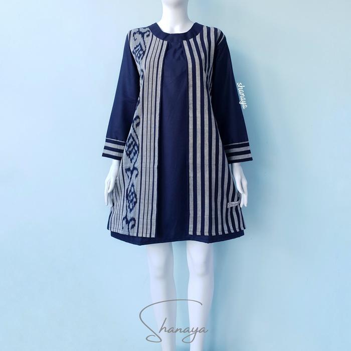 READY Shanaya Batik Tunik Tenun Fahira Tenun Troso Original Baju Batik Wanita Batik Kerja Bisa