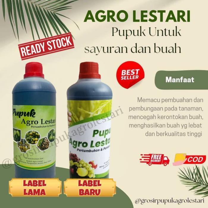 Pupuk Agro Lestari ASLI 1 Bisa COD - Pupuk Organik Cair Penyubur dan Pelebat Buah Sayur Tanaman