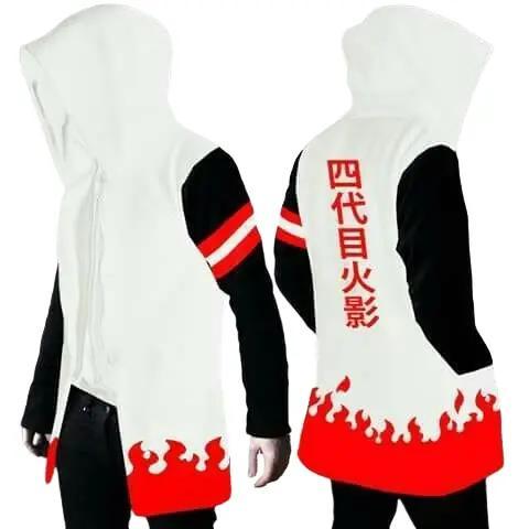 jubah cosplay naruto hokage Panjang Pria wanita