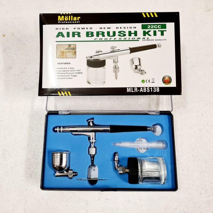 Mollar Air Brush Kit Spray Gun Lukis Spet Air Penbrush Airbrush Abs13B