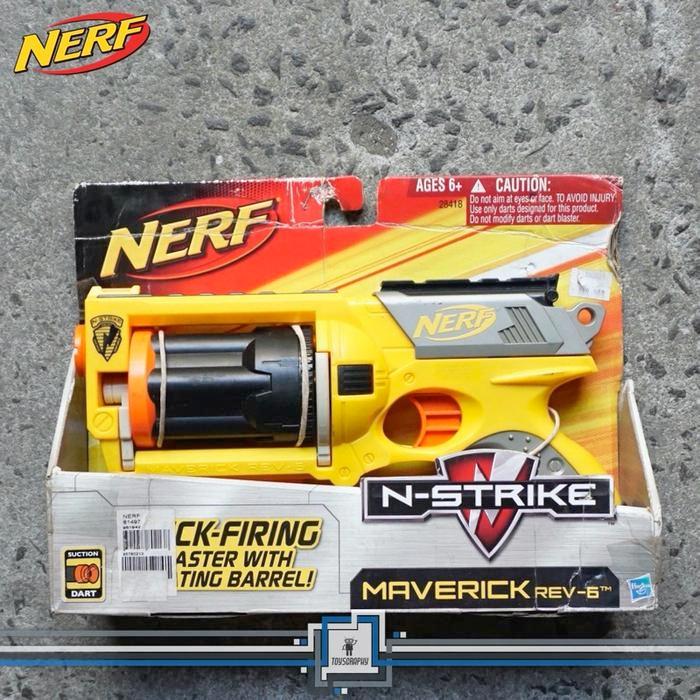 Nerf MAVERICK REV-6 Blaster with Suction Dart Classic Nerf Disruptor Commander Agility Strongarm