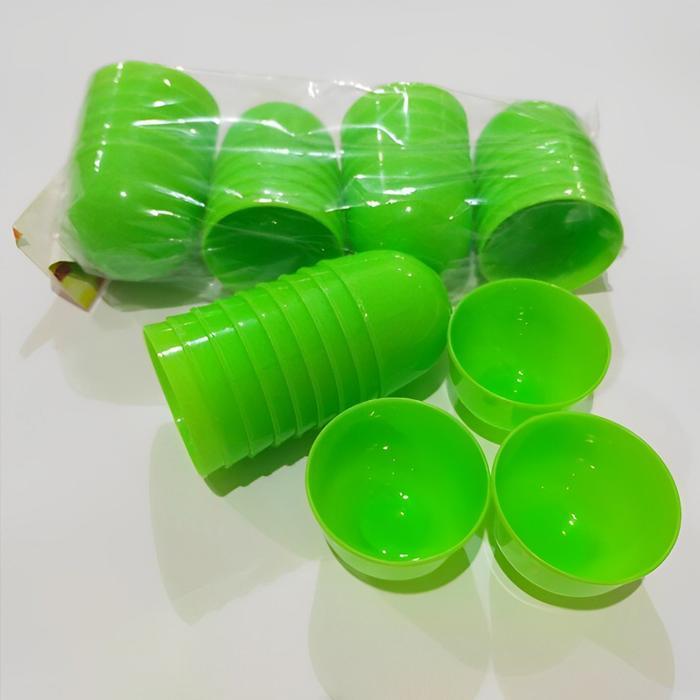 Cetakan Kue Mangkok Plastik Kecil & Besar Cetakan Talam Puding Agar Kue Apem 12pc Multifungsi