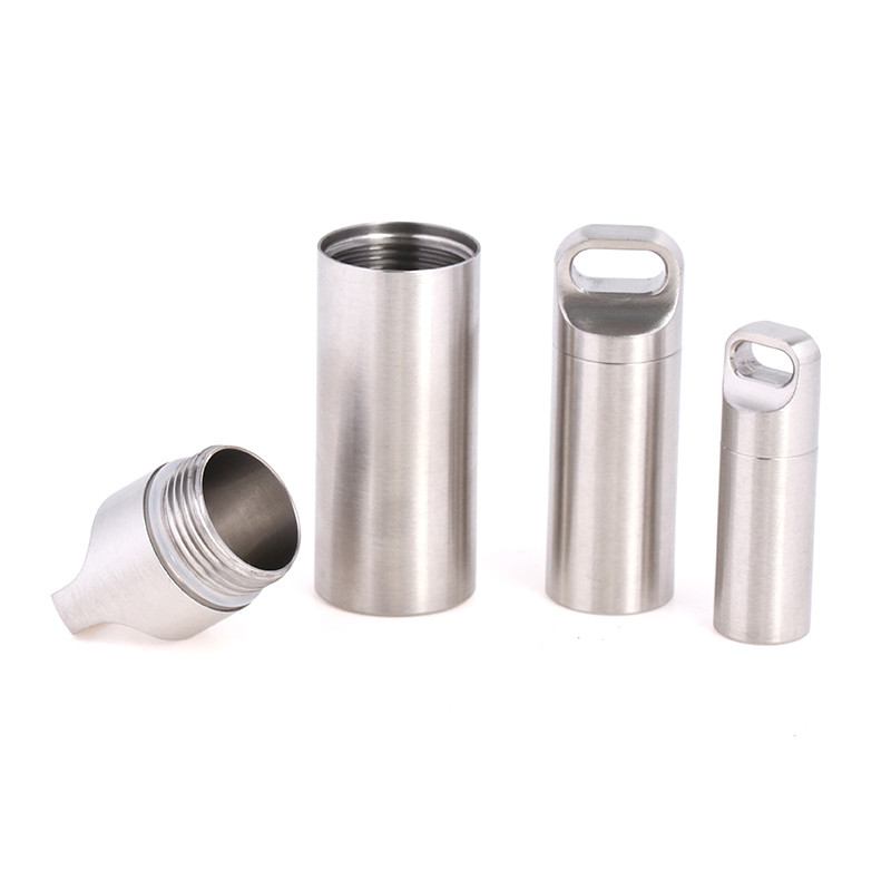 Titanium Mini Waterproof Pill Box Portable Pill Container Pill Storage Case