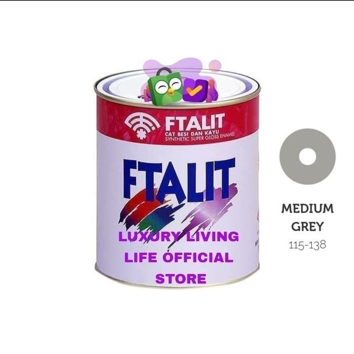 Cat Minyak Ftalit 138 Medium Grey 1Kg Cat Kayu Besi Solvent Kilap