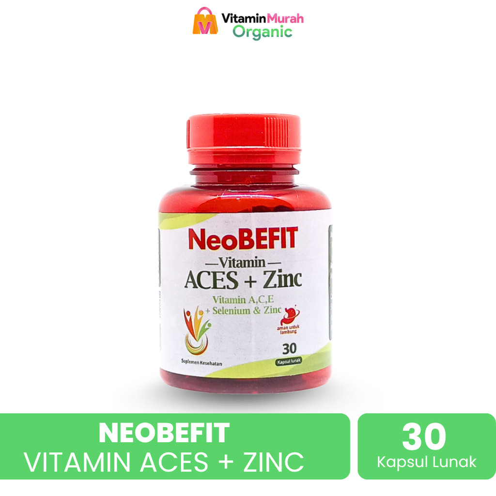 NeoBEFIT Vitamin A C E Selenium + ZINC ISI 30 & 100 KAPSUL LUNAK