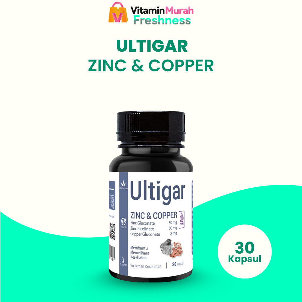 ULTIGAR ZINC & COPPER ISI 30 & 100 KAPSUL - SUPLEMEN KESEHATAN