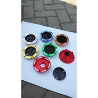 FUEL CAP NINJA 250 F1 TUTUP TANGKI NINJA 250 KARBU/COVER TANGKI KAWASAKI NINJA FULL ALMUNIUM MODEL