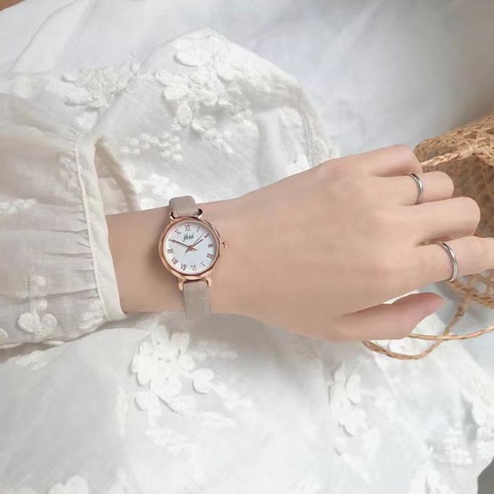 [] IWD Jam Tangan Wanita Jhui Kecil Analog Romawi Fashion Wanita RM041 Merah Watches