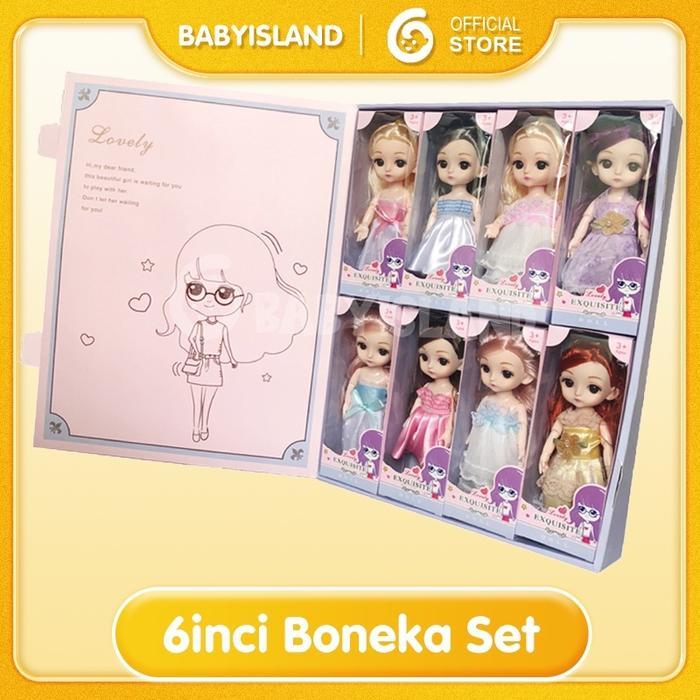 6inci Boneka Set Mainan Boneka Anak Perempuan Putri Koleksi Mainan Anak Perempuan Ulang Tahun Hadiah
