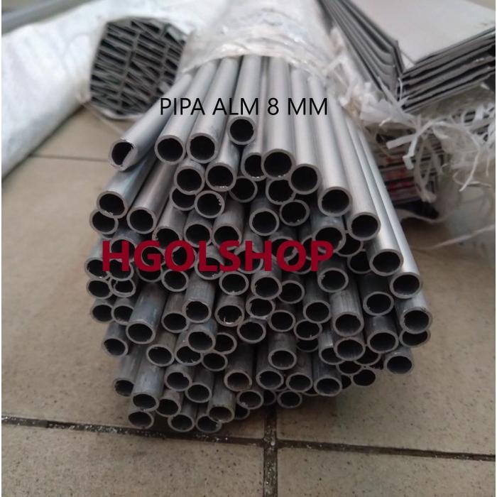 TEREMURAHTERLARIS READY SILAHKAN DIORDER PIPA ALUMINIUM 8 MM PANJANG 6 METER