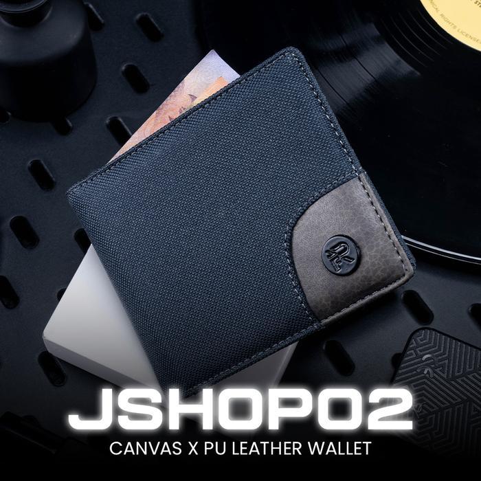 Eiger - Dompet Pria Bahan Kanvas Kombinasi Kulit Pu Premium J02