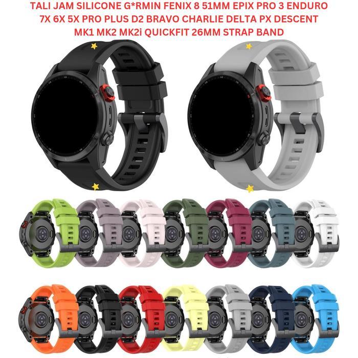 New Best Quality 100% Original Tali Jam Untuk Garmin Fenix 7X Pro 6X 5X 3 Tactix Delta Mk1 26Mm
