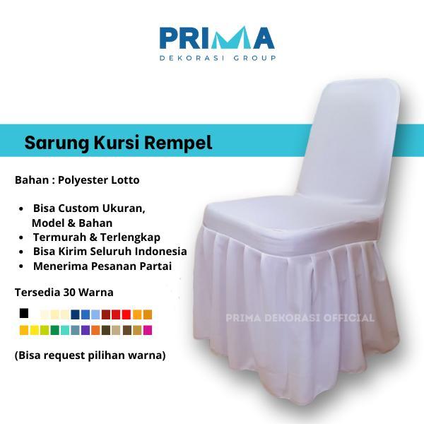 Sarung Bungkus Kursi Futura Chitose Rimpel Rempel Cover Chair Custome Warna Isi 10 Pcs