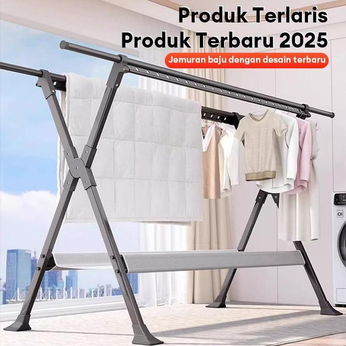 Jemuran Baju besi tebal dan kuat Jemuran Jemuran Baju Lipat Jemuran Pakaian Portable Jemuran Hanger