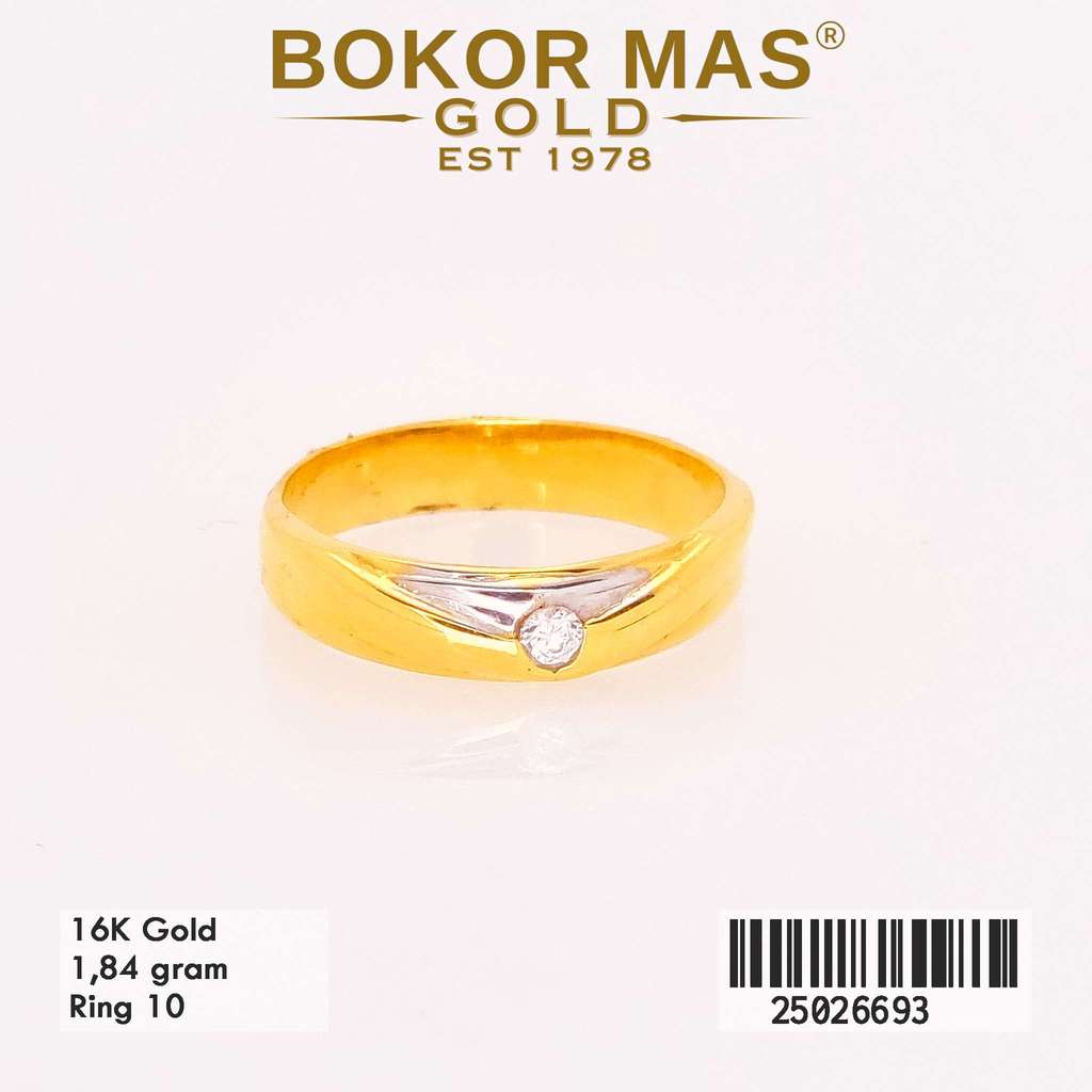 BokorMas Gold Cincin Nikah Permata Emas Asli Kadar 16K 25026693