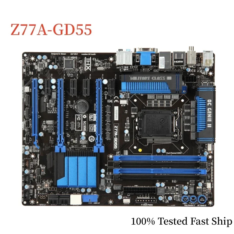 For MSI Z77A-GD55 Motherboard Z77 32GB LGA 1155 DDR3 ATX Mainboard 100% Tested Fast Ship