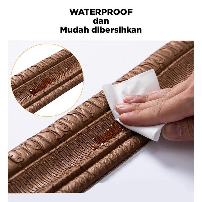 "New" Paus Biru - Wall Border List 2.3 M Wallborder Foam 3D List Dinding 3D Profil Moulding Dinding