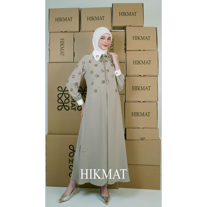 Hikmat Original Fashion A20255 - Abaya Hikmat - Noerbutikmuslim - Gamis Lebaran - Gamis Mewah -