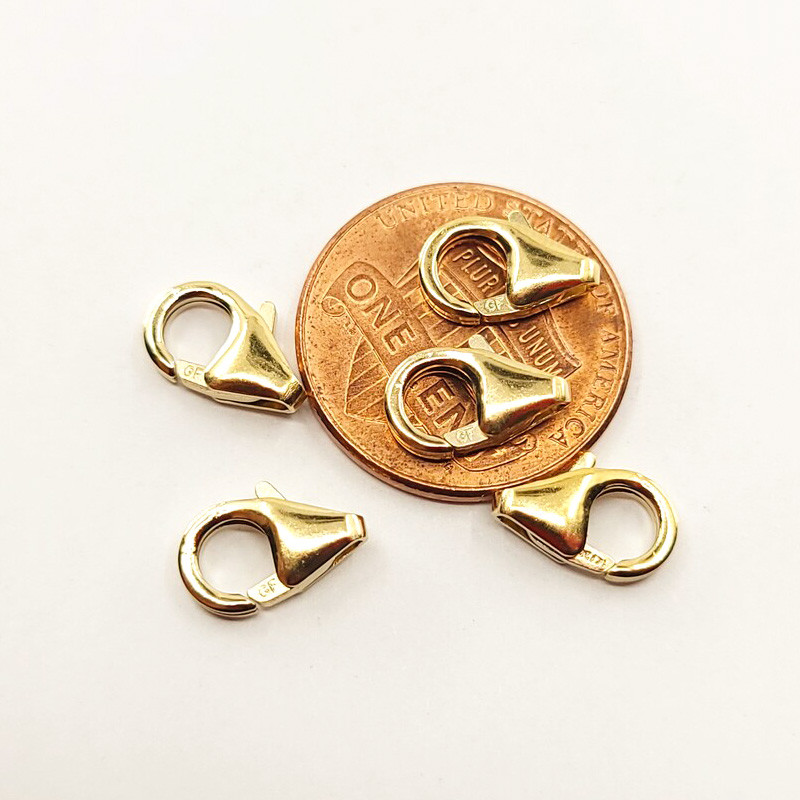 14k Gold Filled Lobster Clasp 14/20 Lobster Clasp Wholesale Clasps for Jewelry Gold Filled Trigger