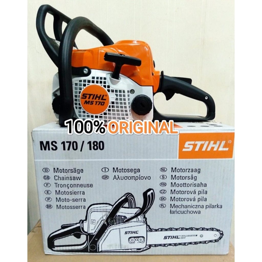 PROMO STIHL CHAINSAW MS-170 SENSO MS170 Gergaji Kayu 14 inch 100% ORIGINAL