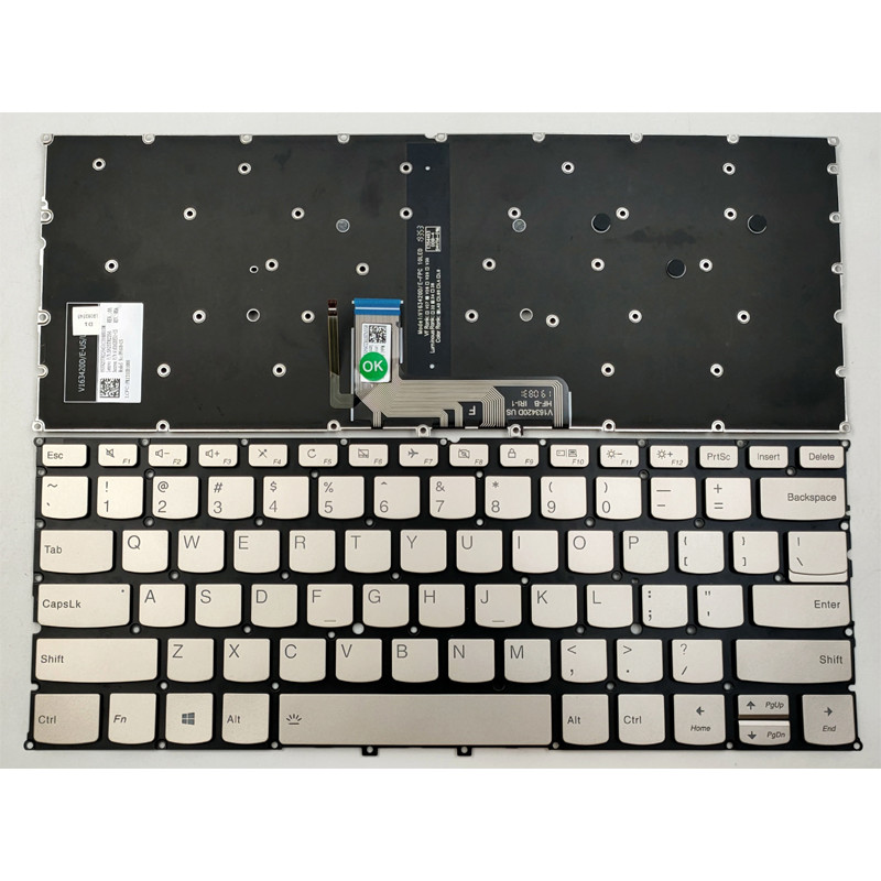 New For Lenovo Ideapad Yoga C940-14IIL C940-14 Series Laptop Keyboard US Silver With Backlit