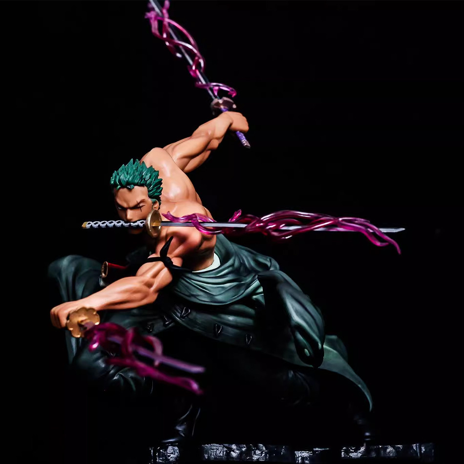 One Piece 10CM Figure Toys Anime GK Roronoa Zoro Three-blade Sa-maximum PVC Action Collection