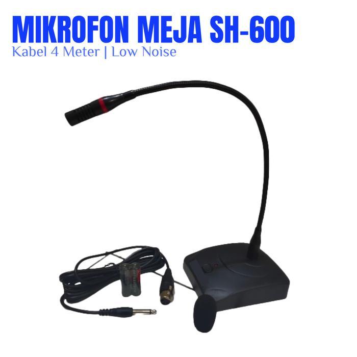 Microphone Meja Mic Podium Mic Mimbar Microphone Kabel Sh-600 Conference Microphone Low Noise Mic