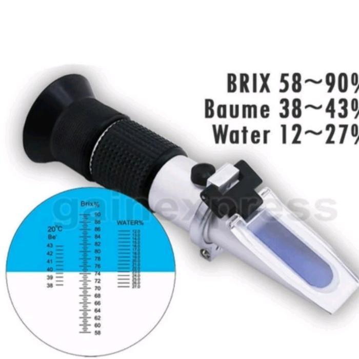 "New" Salinity Refraktometer Alat Ukur Kadar Garam Refraktometer ATC 0-100 %