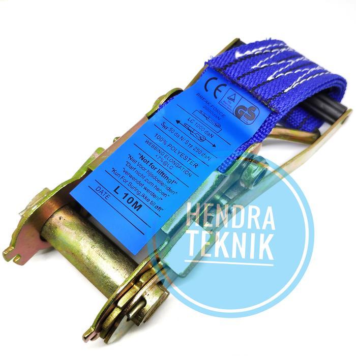 "New" per buah RACHET TIE DOWN 5cm 6 8 10 12 15 m TALI KREK CARGO LASHING 2" INCH INCI DIM 6M 8M 10M
