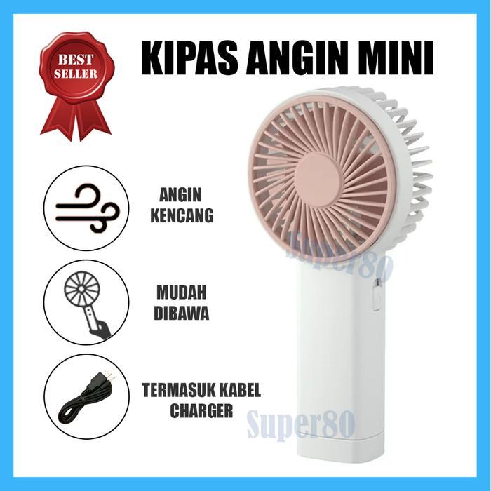 "New" Kipas Angin Mini Electric Mini Fan Genggam Kipas Tangan Portable USB Casan Cas Charger