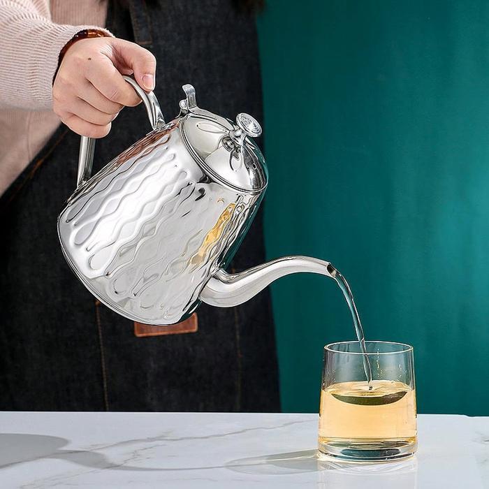 Teko Teh Kopi Teapot Stainless Steel 1500ml with Filter Saringan