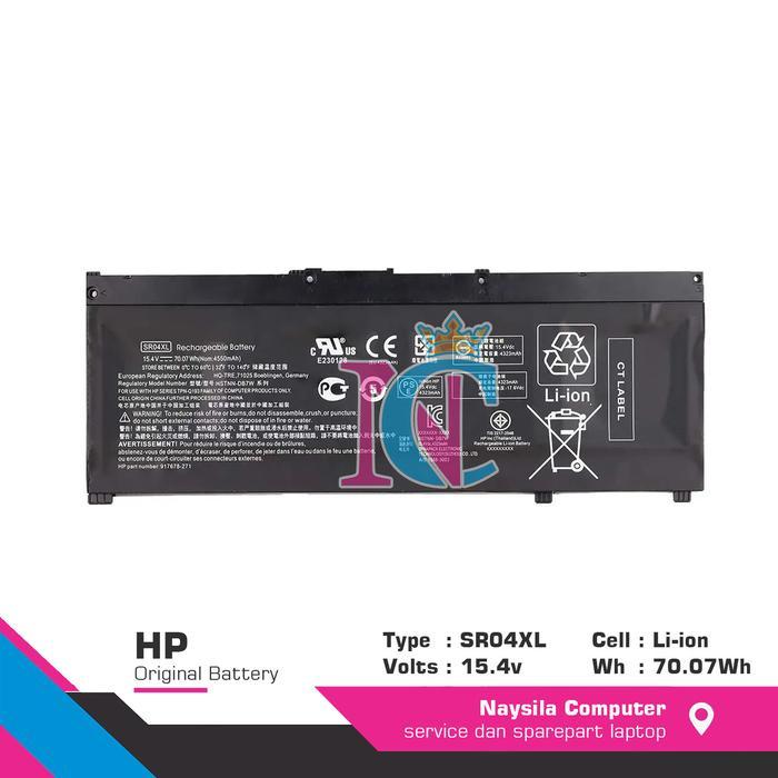 Baterai Battery SR04XL HP Pavilion Power 15-cb , Pavilion Gaming 15-cx