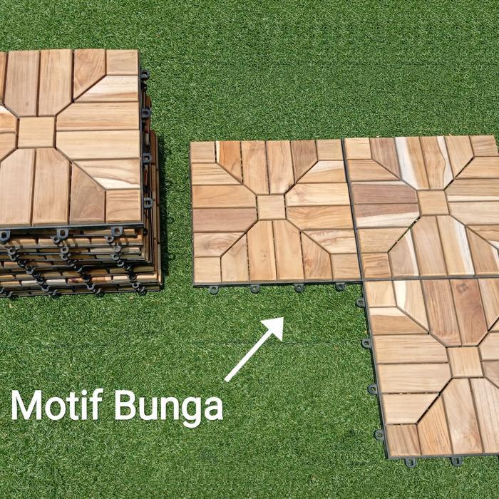 lantai kayu decking tile bongkar pasang