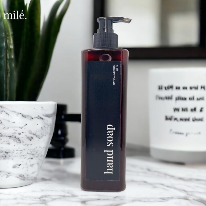 Botol Sabun Cair Aesthetik Minimalis 500ML - Wadah Sabun 500ml - Botol Refill 500ml Plastik Pump