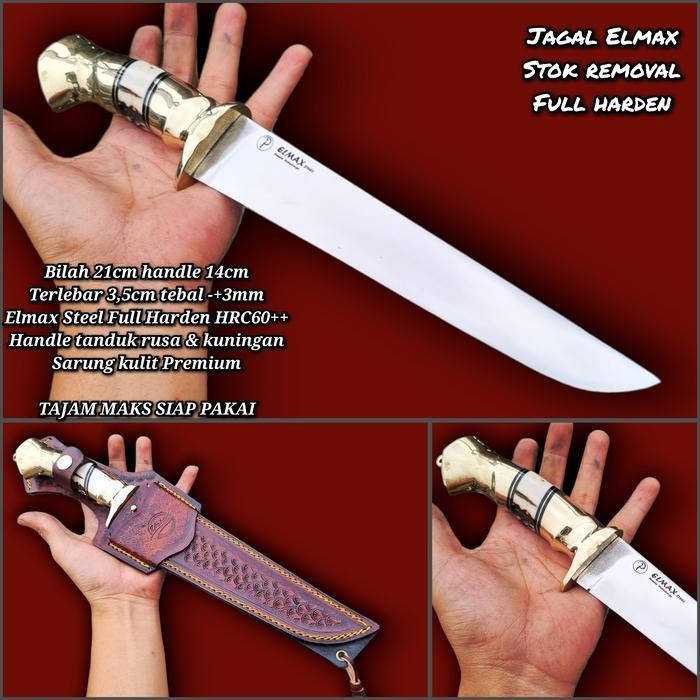 PISAU SEMBELIH JAGAL ELMAX TANDUK RUSA PREMIUM