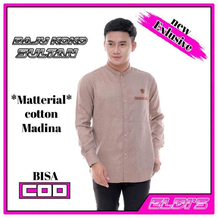 BAJU KOKO MUSLIM PRIA DEWASA LENGAN PANJANG KAIN KATUN MADINA