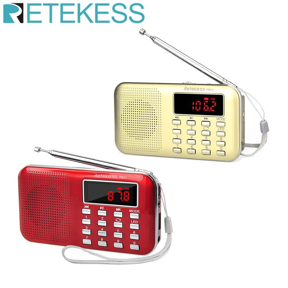 BELI SEKARANG RETEKESS PR11 Radio Receiver Portable FM AM 2 Band Digital Mini Radio Pocket With USB 