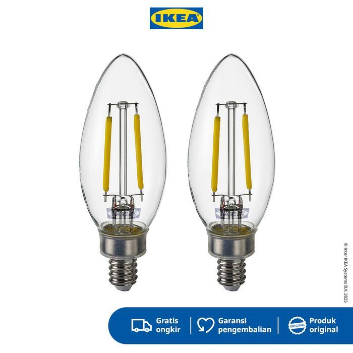 IKEA SOLHETTA Bohlam Chandelier LED Bening E14 250 Lumen 1.5W / 2700K Isi 2pcs
