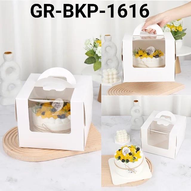 GR-BKP-1616 Cake box packaging korean mika handle kotak dus tart kue 16cm