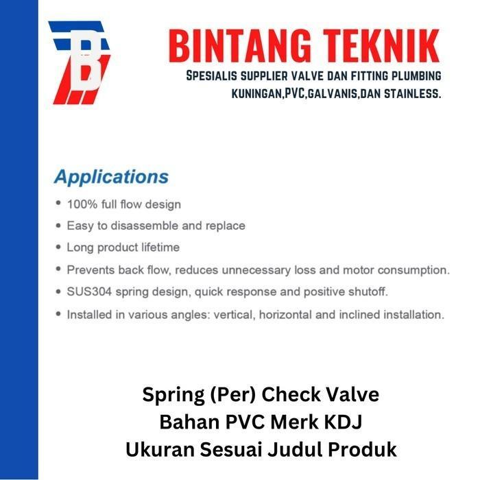 Spring Check Valve 2" inch PVC KDJ