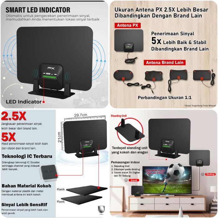 PX ANTENA DIGITAL TV PX UDA-7000A DVBT-2 PX UDA7000A INDOOR ANTENA