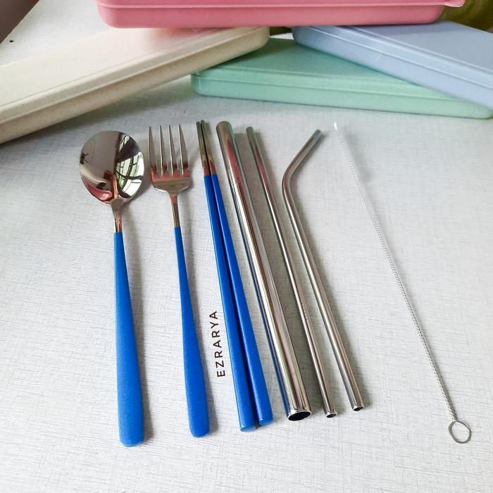 EZRARYA Sendok Garpu Sumpit Korea Set 8 in 1