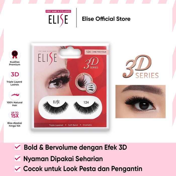 Bulu Mata Elise - 3D 124 - Bold Look/Cocok Untuk Riasan Pesta/Pengantin/Favorite Mua/Pilihan Mua