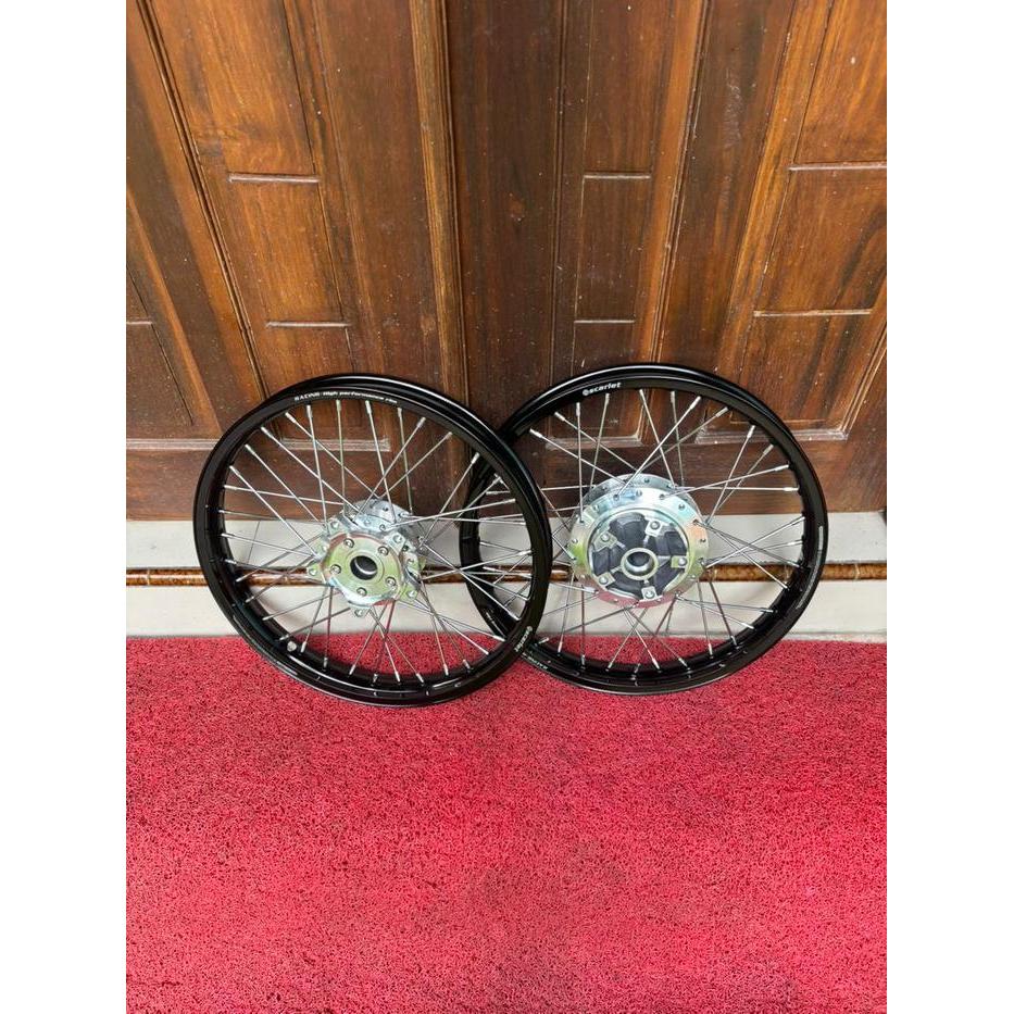 Velg Mx King 150 Jari-Jari Tanpa Ban Paket Roda Semi Cacing Yamaha Mx King Velg Scarlet Ring 17