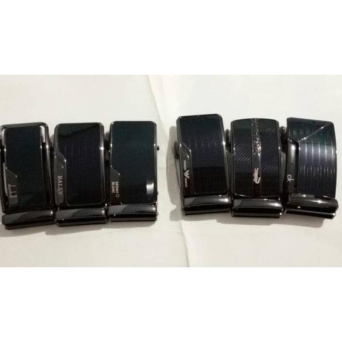 Gesper Pria Ikat Pinggang Rel Kulit